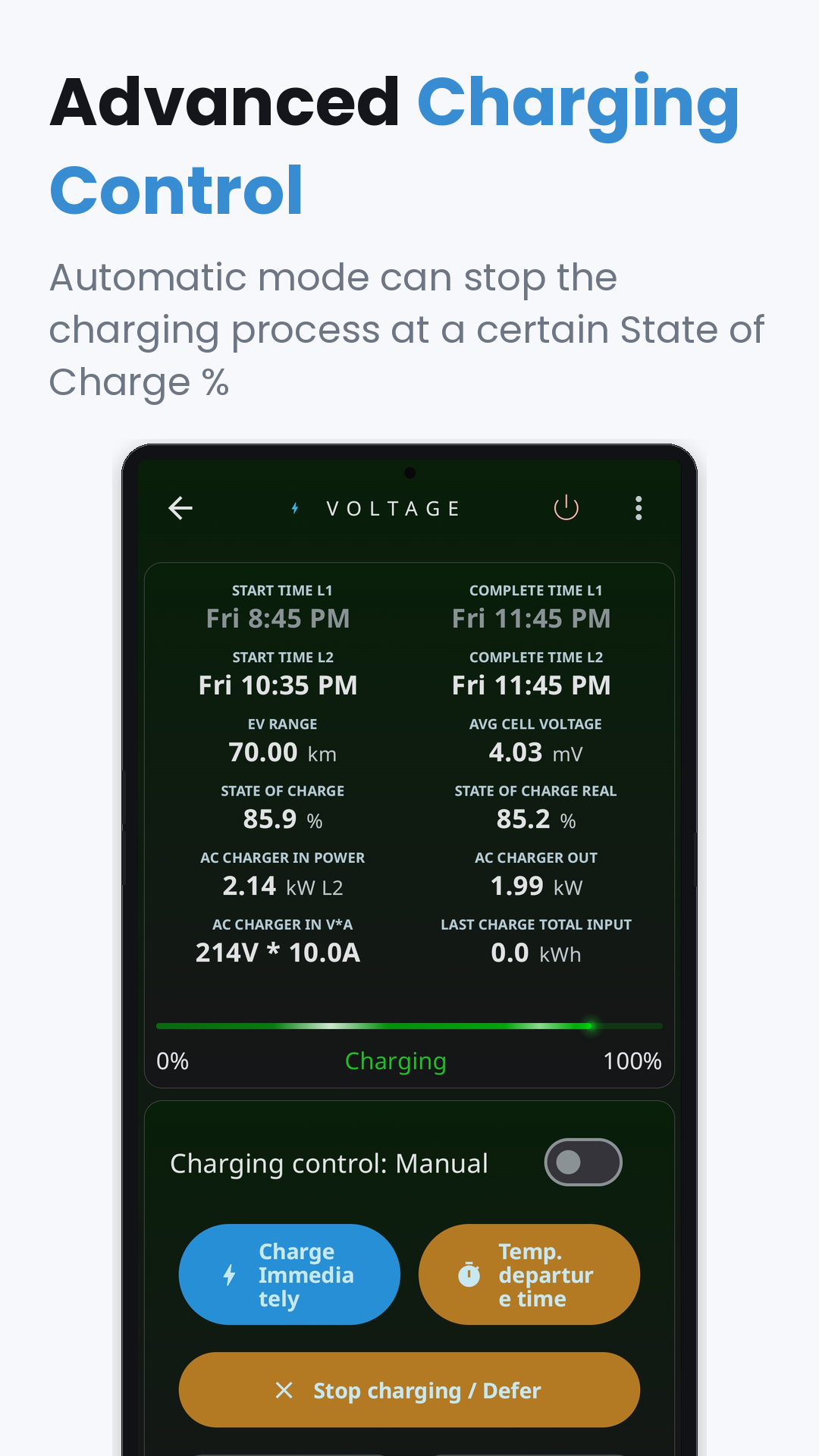 Advanced Charging Control